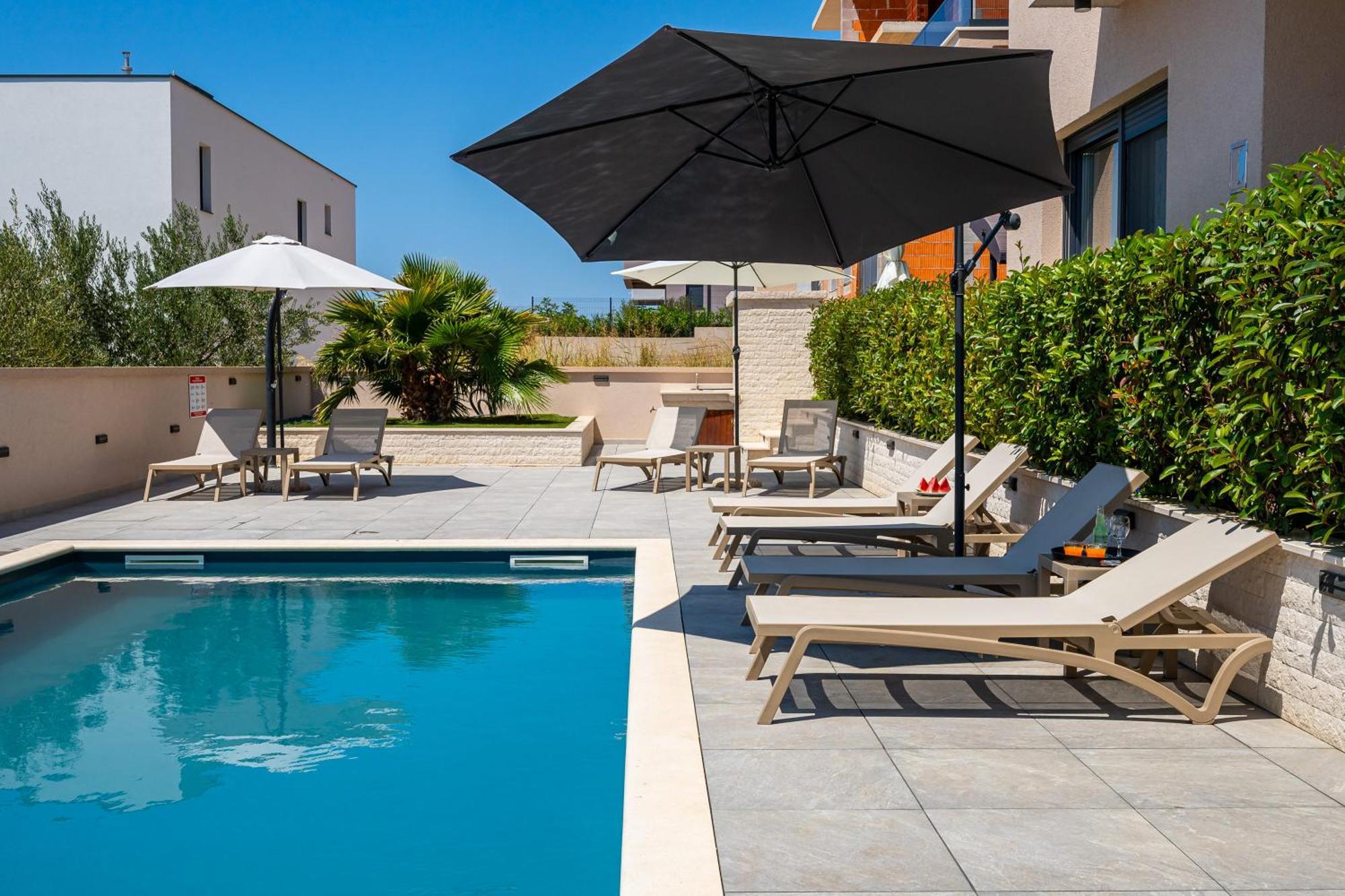 Sea Bay View Apartment - Appartement Avec Piscine Et Magnifique Vue Sur Mer Sveti Filip i Jakov Buitenkant foto